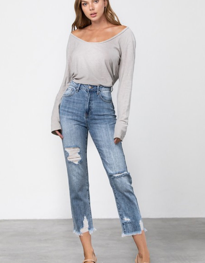 High Rise Premium Straight Jeans