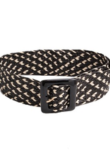 Black And White Braided Fashion Belt