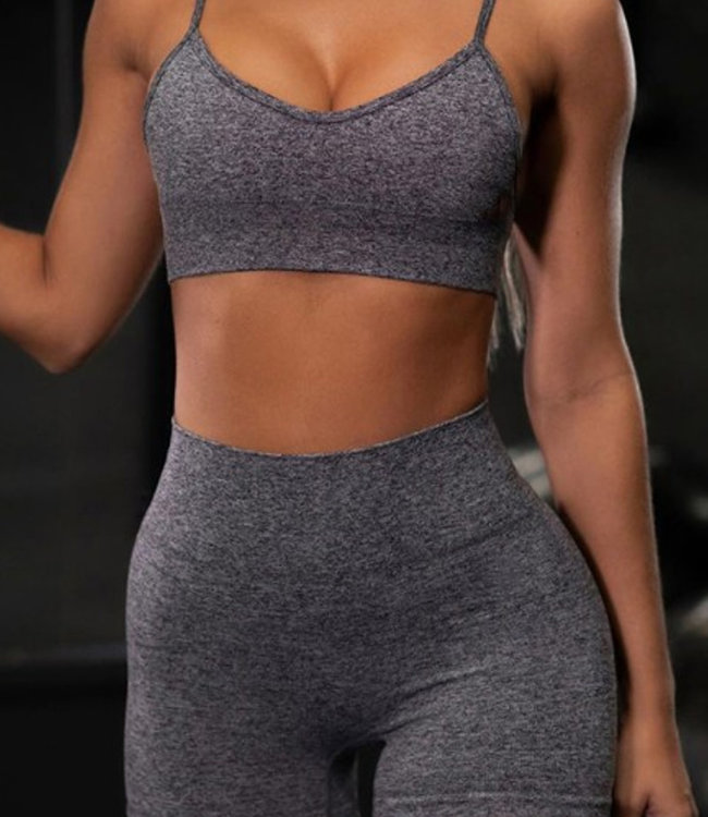 In The Air Sports Bra - H Grey - Boutique 23