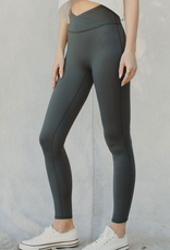 Cross Over Legging - Olive