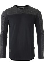 Long Sleeve Color Block T-Shirt - Black