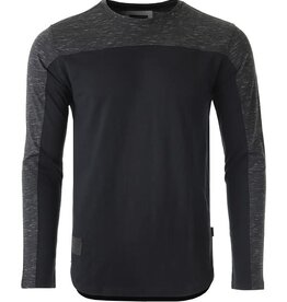 Long Sleeve Color Block T-Shirt - Black