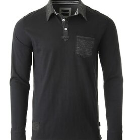 Contrast Pocket Polo Shirt - Black