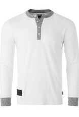 Contrast Neck and Cuff Long Sleeve - White