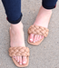 Braided Flat Sandals -Camel