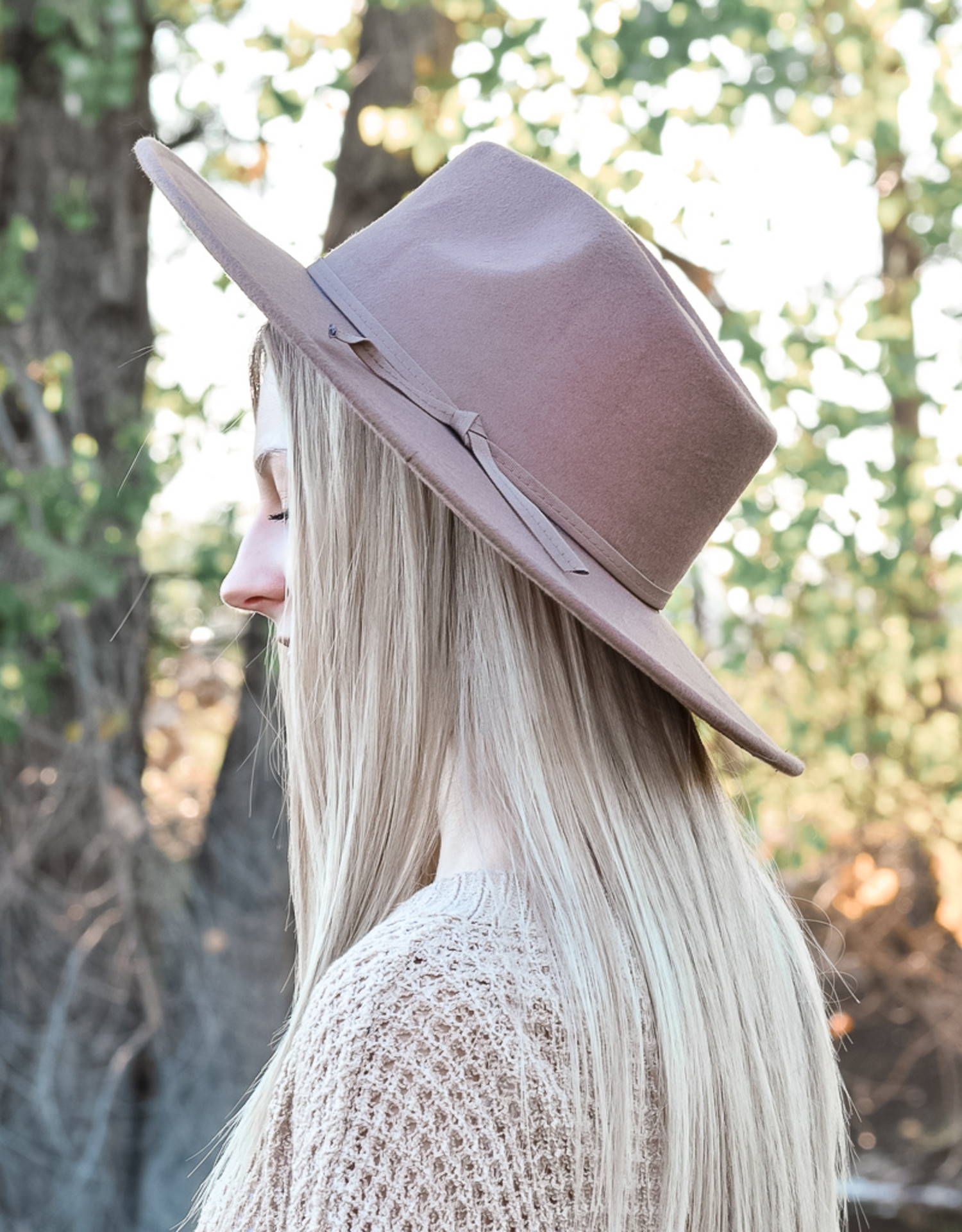 fedora flat brim hat