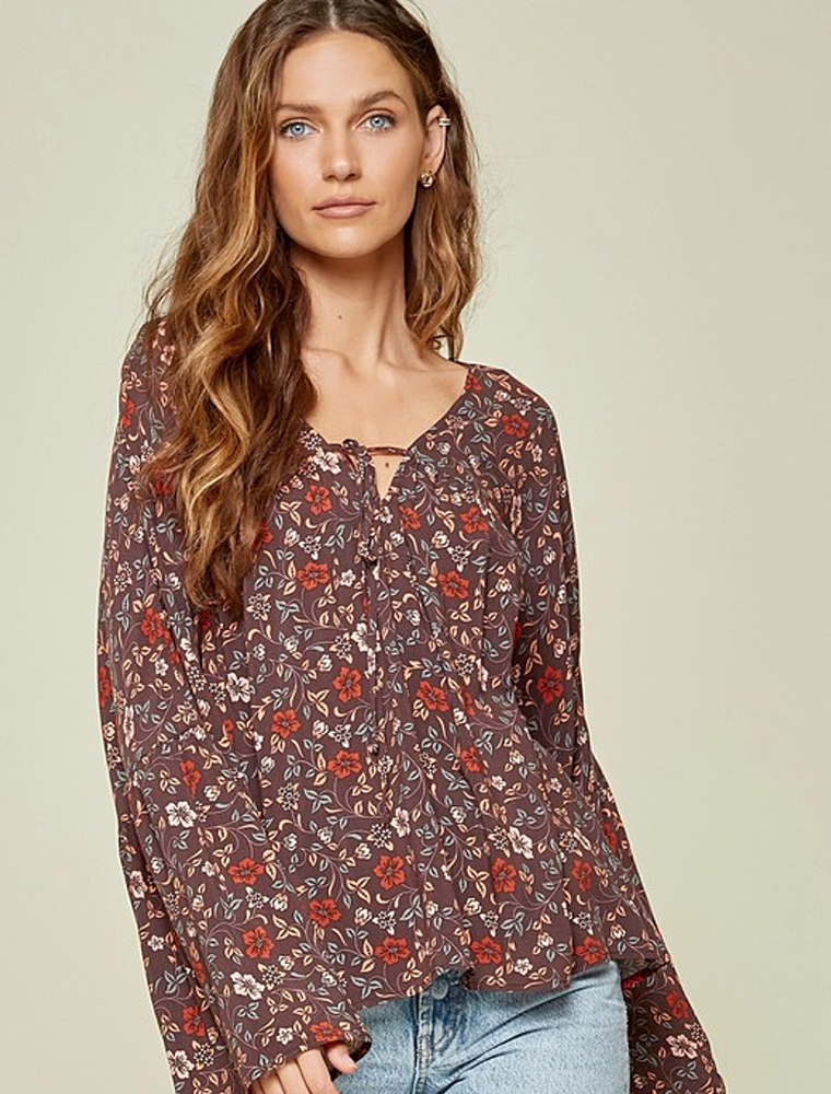 Flowy Floral Woven Top