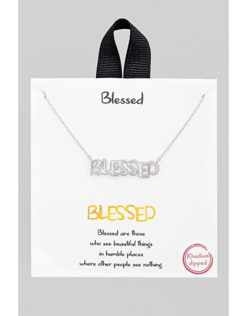 Blessed Print Charm Necklace