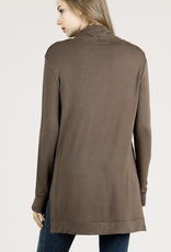 Bamboo Loose Fit Turtle Neck Top - Dk. Olive