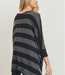 Brushed Striped Poncho Style Top