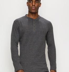 Thermal Henley Long Sleeve - Gray