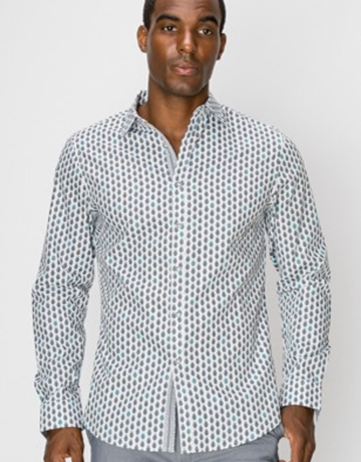 Pineapple Button Down Dress Shirt ...