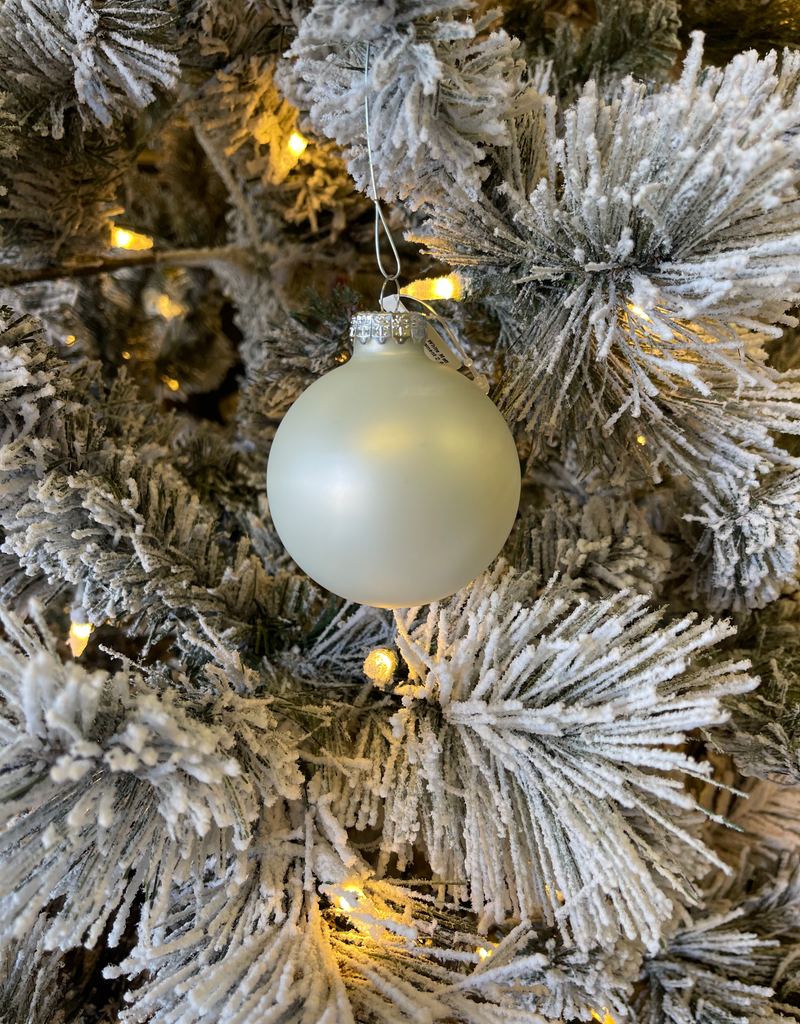 Winter White Matte Ball Ornament