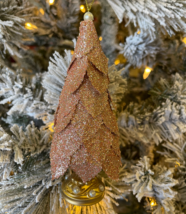 Pink Glitter Tree Ornament - Boutique 23