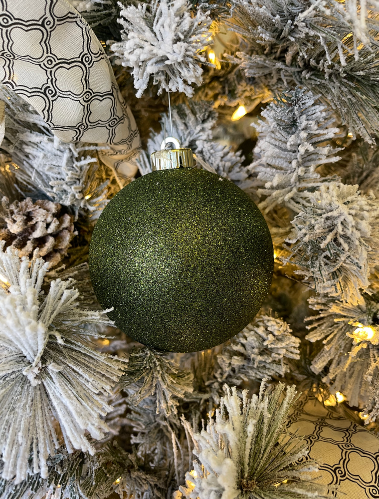 Pine Green Big Ornament - Glitter