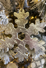 Crackled Silver Foil Snowflake