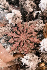 Pink Glitter Snowflake