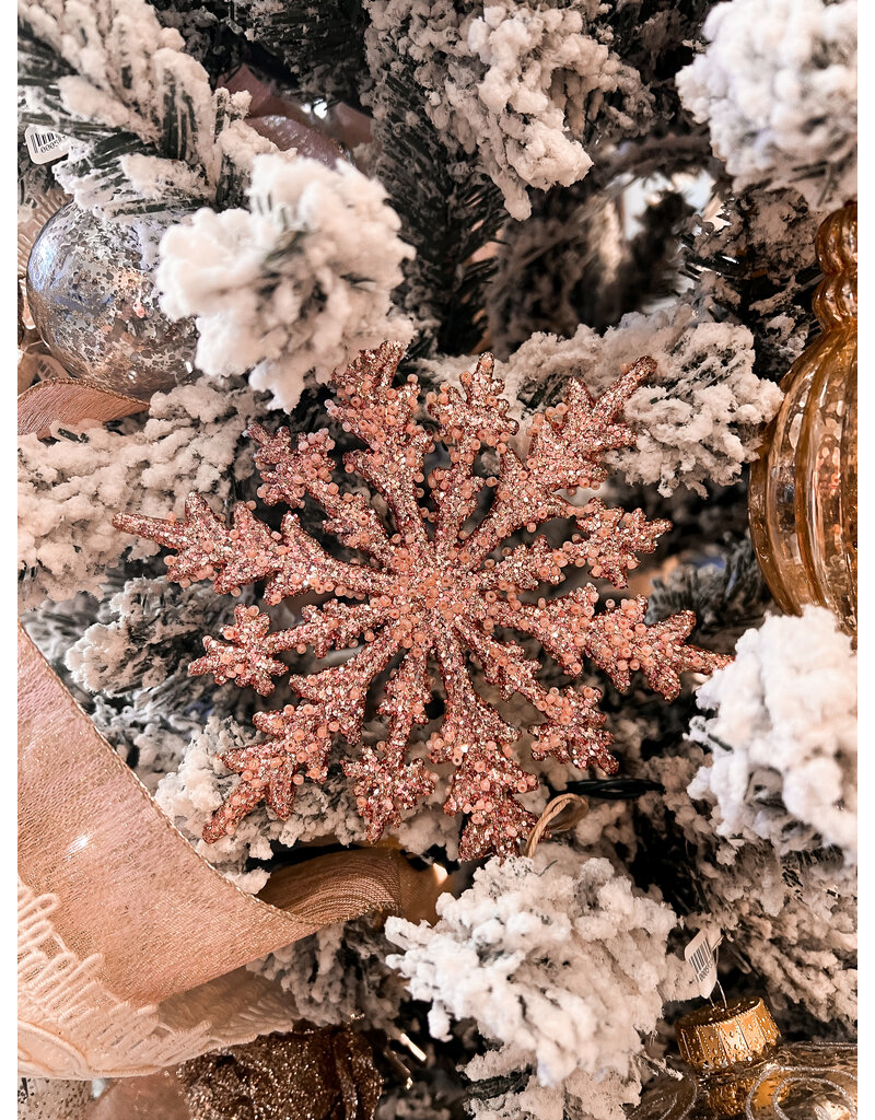 Pink Glitter Snowflake