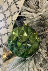 Green Shiny Diamond Christmas Ball Ornament