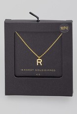 Gold Dipped Pave Initial Necklace