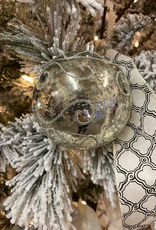 Mercury Swirl Round Ornaments - Silver