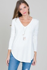 Modal Long Sleeve V-Neck Top