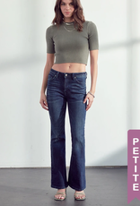 Piper Mid Rise Bootcut Petite Jeans - Dark Wash