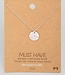 Dainty Hammered Circle Disc Necklace