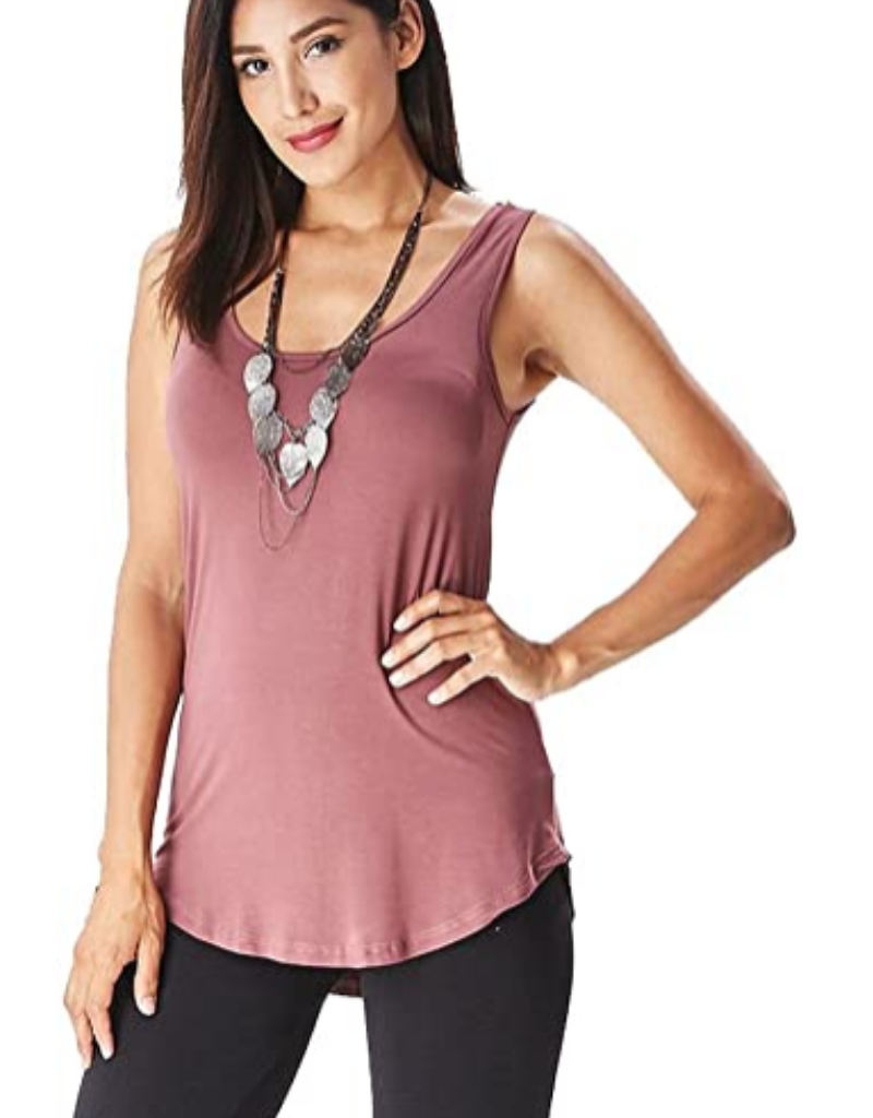 Modal Tank Top - Mauve - Boutique 23