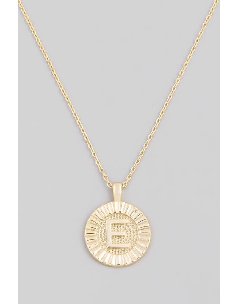 Alphabet Coin Pendant Necklace