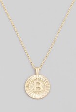 Alphabet Coin Pendant Necklace