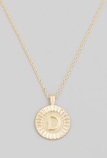 Alphabet Coin Pendant Necklace