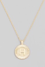 Alphabet Coin Pendant Necklace