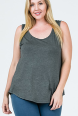 Curvy Modal Tank - H. Charcoal