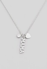 Dainty Mama Heart Pendant Necklace