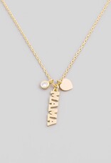 Dainty Mama Heart Pendant Necklace