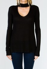 Black Lightweight Choker Sweater