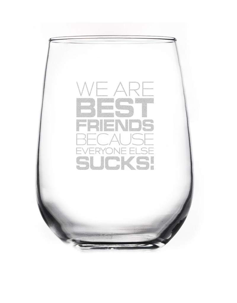 We Are Best Friends Wine Glass