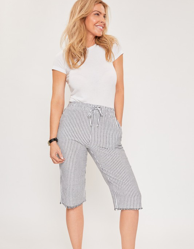 Stroll On The Beach Petite Linen Capris