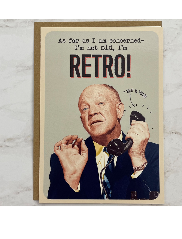 Retro Blank Greeting Card