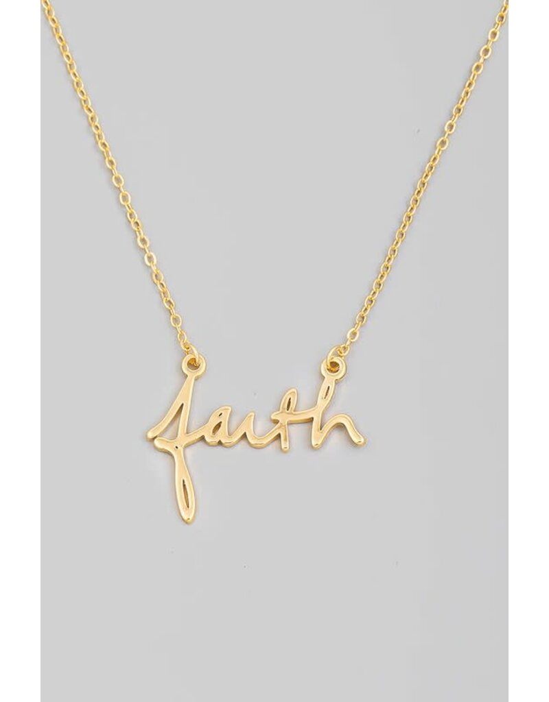 Dainty Faith Charm Necklace