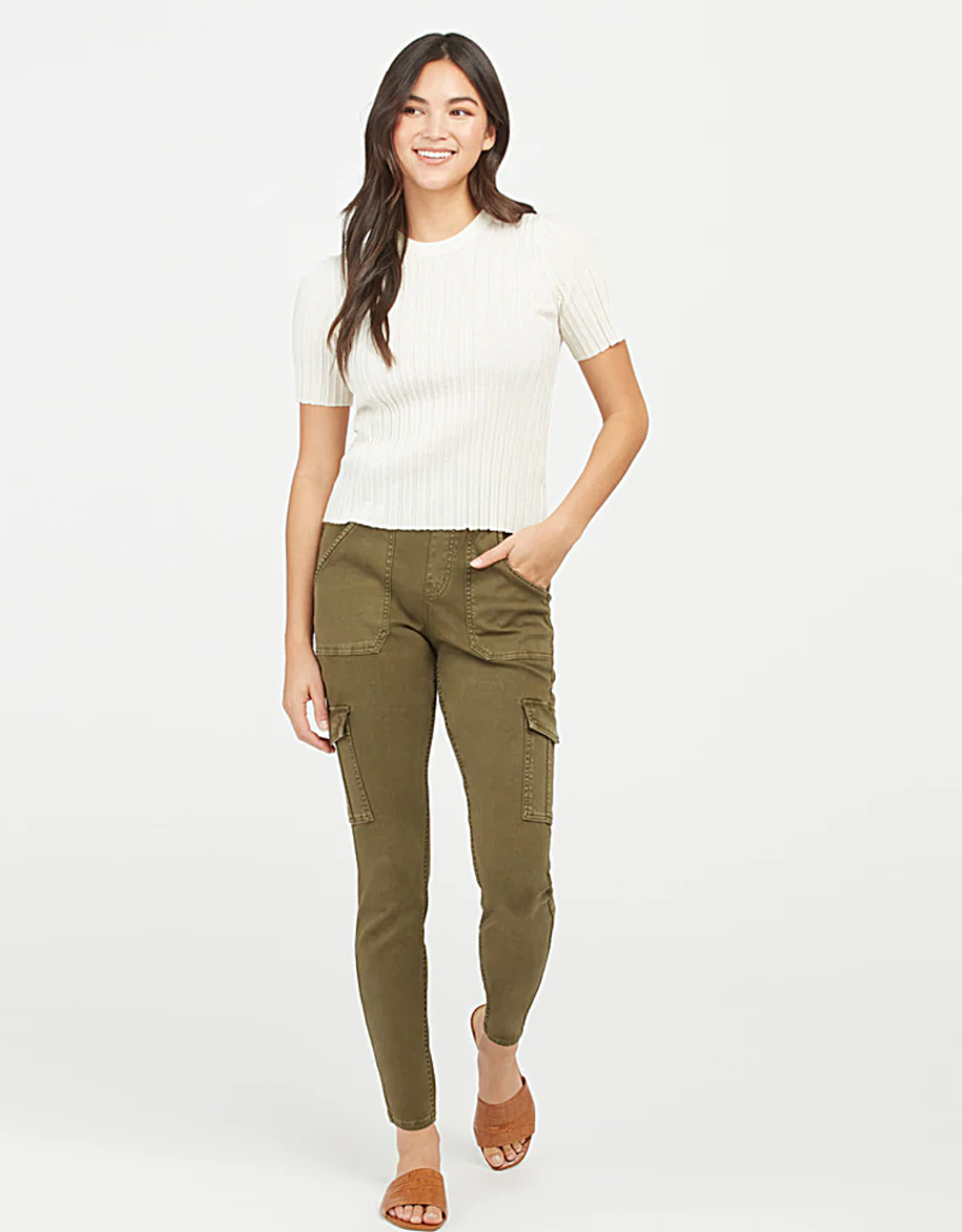 spanx stretch twill cargo