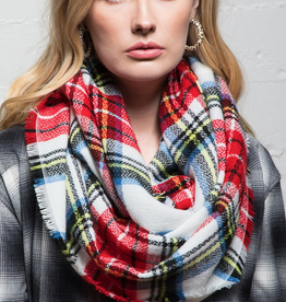Classic Woven Plaid Infinity Scarf