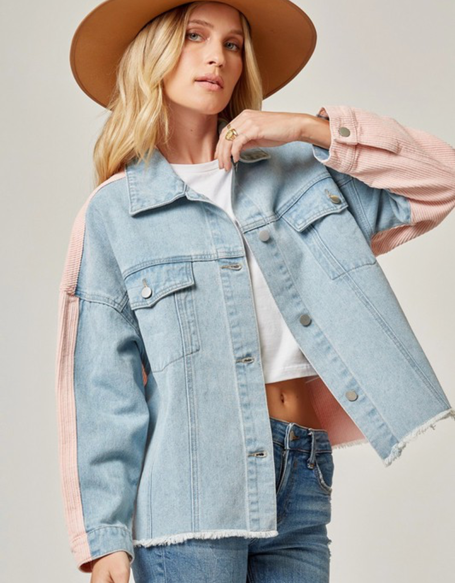 Cool In Corduroy Denim Jacket - Boutique 23
