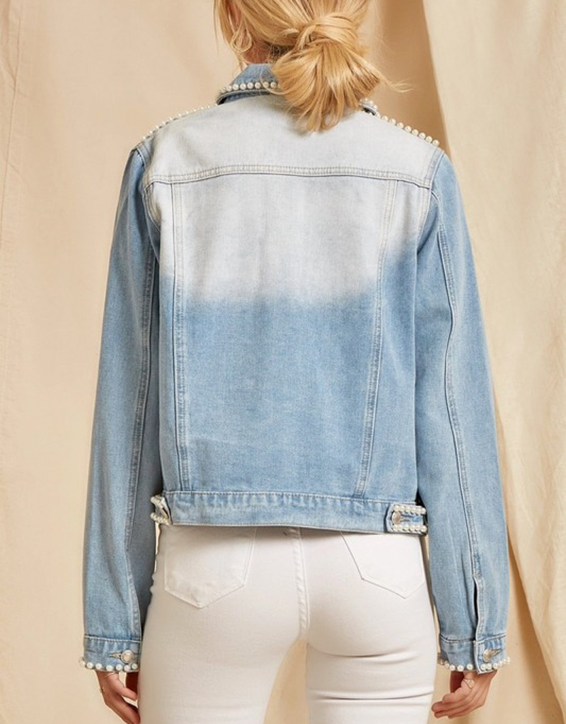 Pretty In Pearls Denim Jacket