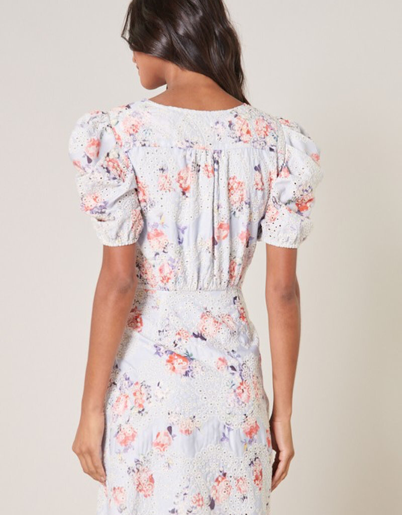 Rosalia Floral Eyelet Mini Dress - Boutique 23