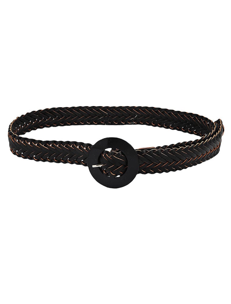 Braided Round Buckle Fashion Belt