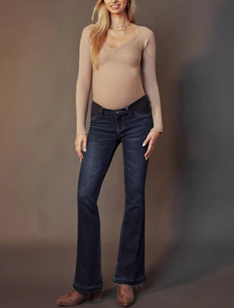 Blanca Maternity Flare Jeans - Dark