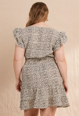 Dizzy Dot Woven Ruffled Tiered Dress