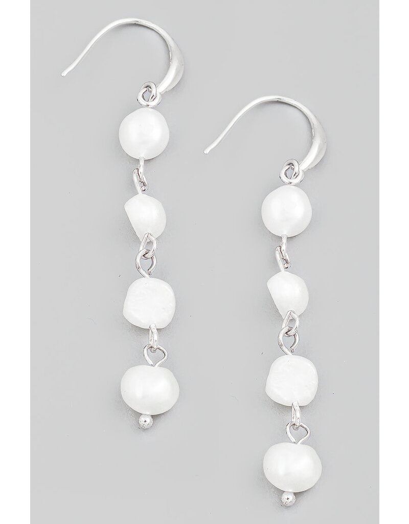 Pearl Tiered Dangle Earrings